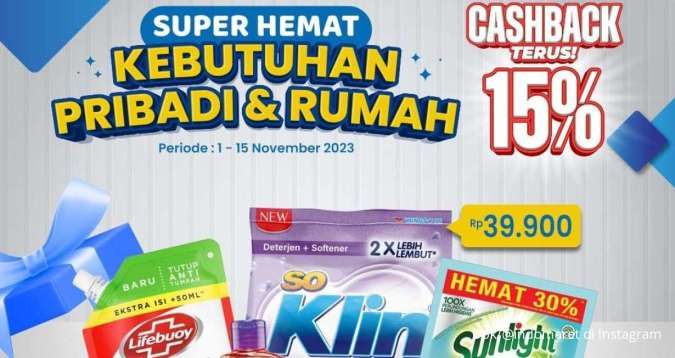 Promo Indomaret Super Hemat 13 November 2023 Cashback 15%, Berakhir 2 Hari Lagi