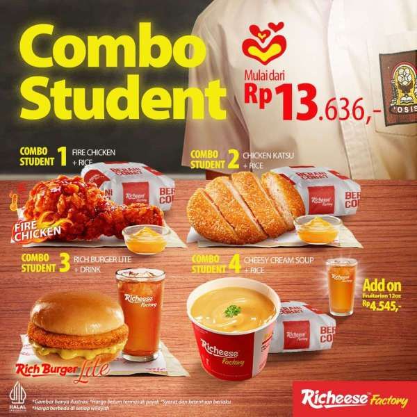 Promo Richeese Combo Student di Bulan Oktober 2024