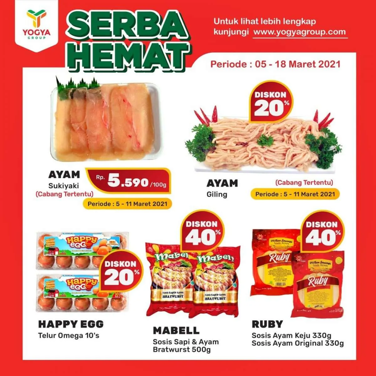Cek promo Yogya Supermarket weekday 15 Maret 2021, Serba Hemat! 