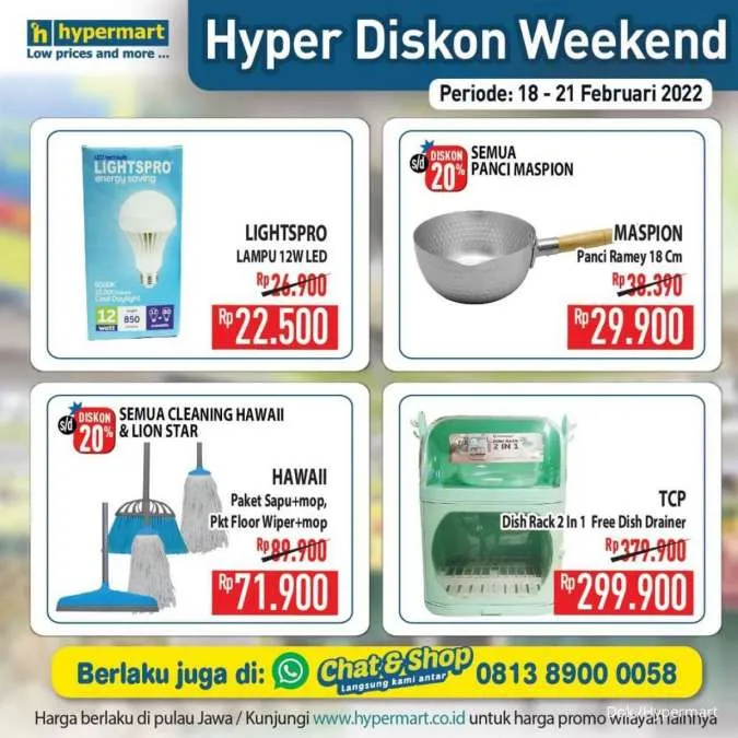 Promo Hypermart Hyper Diskon Weekend Periode 18-21 Februari 2022