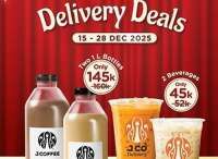 Promo J.CO Delivery Terbaru Desember 2025, 2 Minuman Mulai Rp 45.000
