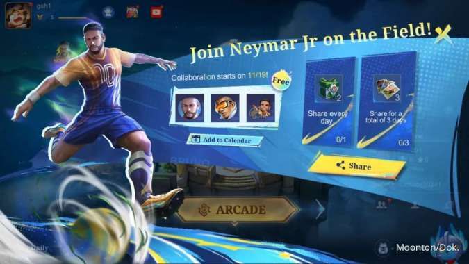 Kolaborasi MLBB X Neymar Jr, Begini Cara Mendapatkan Skin Bruno Mobile Legends Gratis