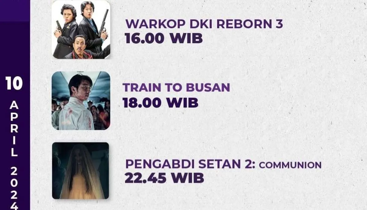 Jadwal Tayang 7 Film Libur Lebaran Trans7 Hari Ini 10 April 2024, Ada Film Horor