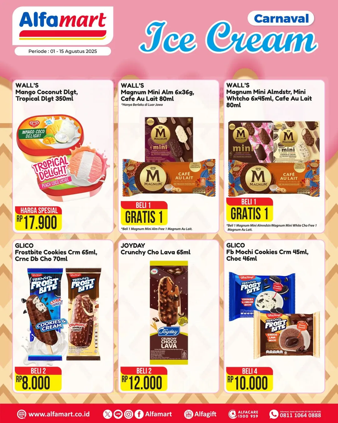 Promo Alfamart Carnaval Ice Cream Periode 1-15 Agustus 2025