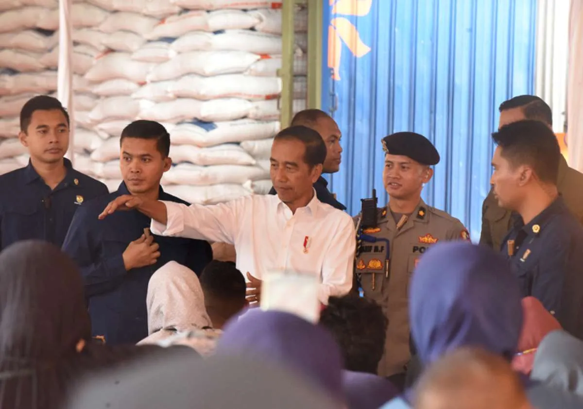 Tinjau Stok Beras, Jokowi Pastikan Bantuan Pangan Berlanjut Sampai Desember 2024