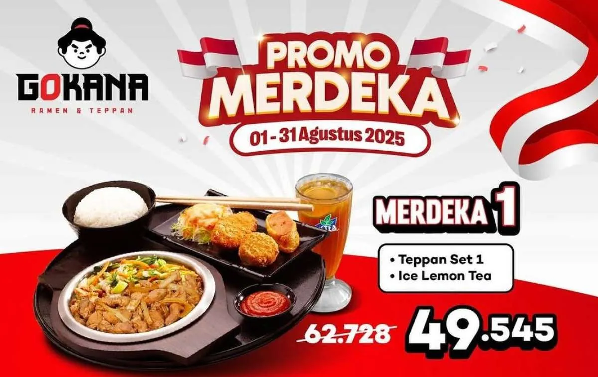 Promo Gokana Ramen Merdeka Agustus 2025, 3 Paket Menu Lebih Murah
