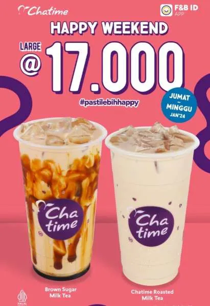 Promo Chatime Happy Weekend Januari 2024