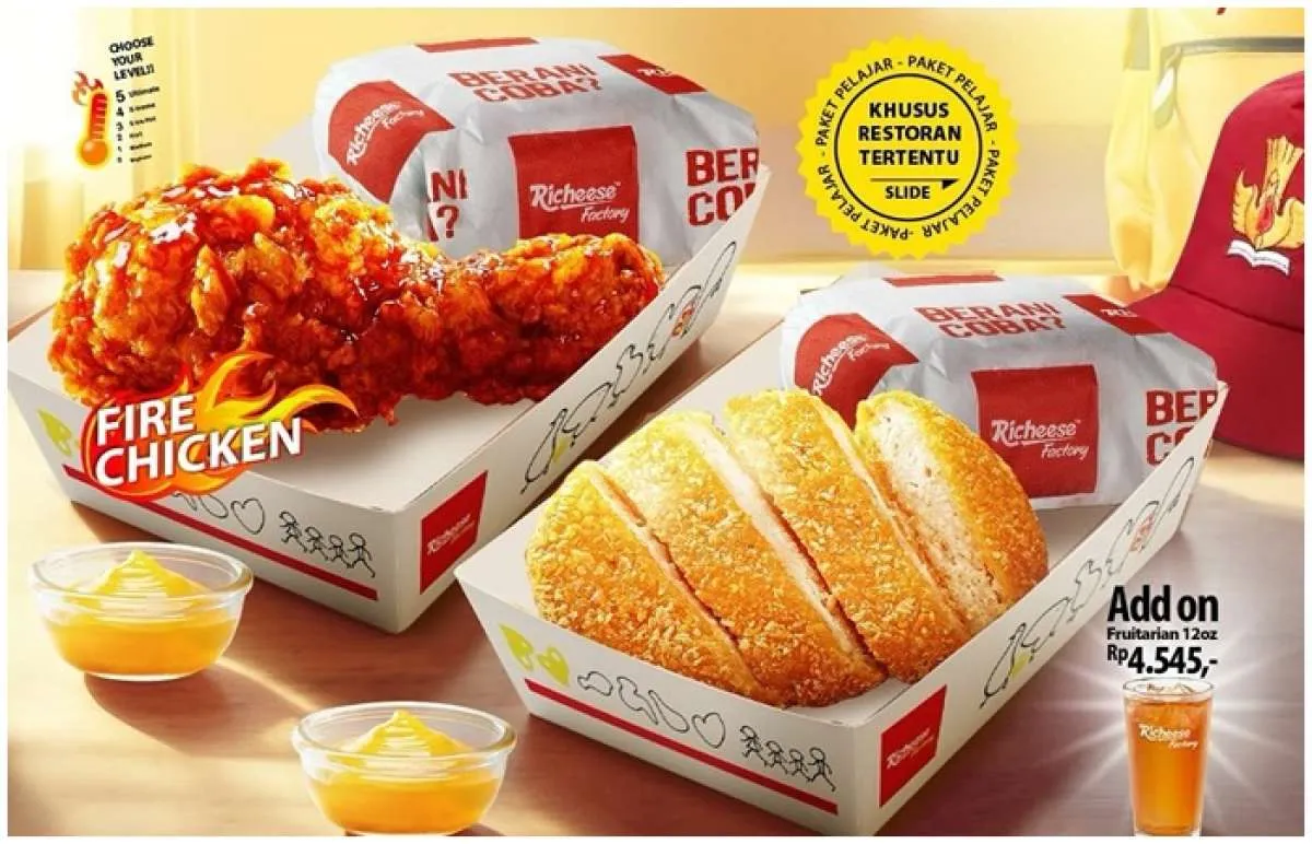 Promo Richeese Factory Paket Pelajar Senin-Kamis, Menu Hemat Mulai Rp 13.000-an 