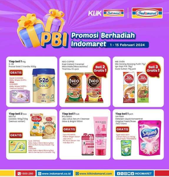 Promo Berhadiah Indomaret (PBI) Terbaru 1-15 Februari 2024