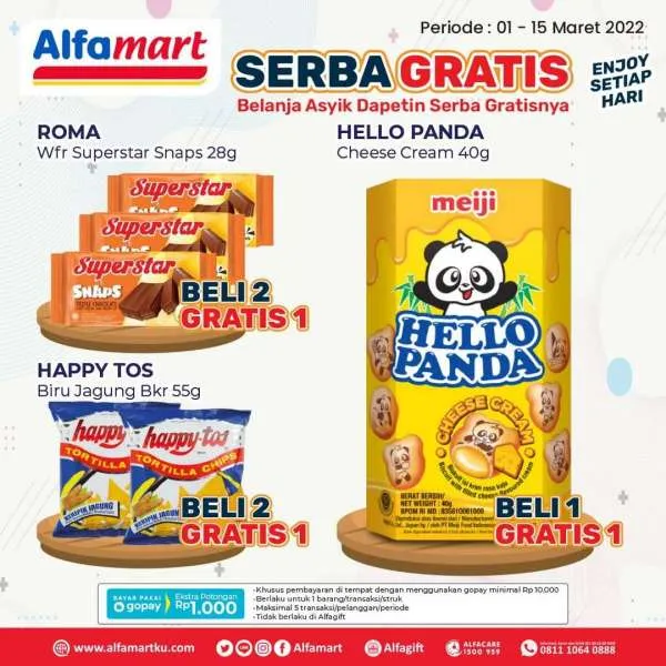 Promo Alfamart Serba Gratis Periode 1-15 Maret 2022