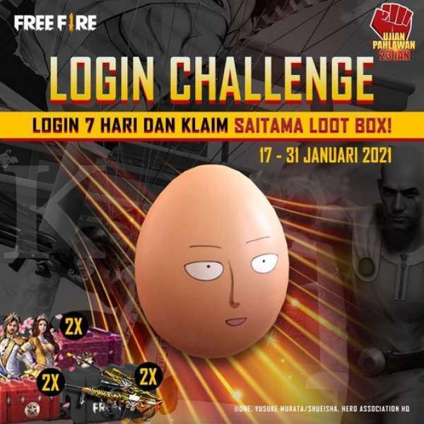 Login Challenge - Free Fire X One-Punch Man