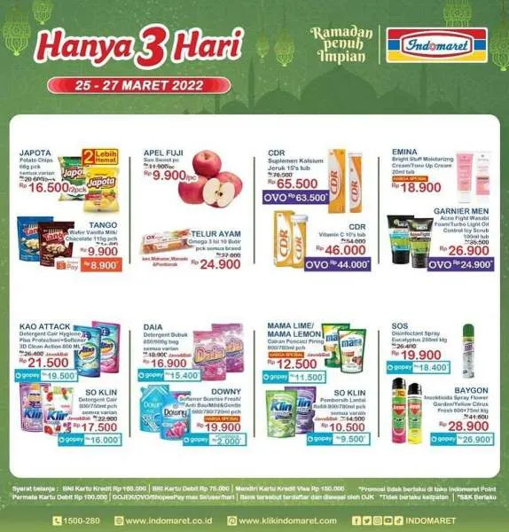 Promo JSM Indomaret 25-27 Maret 2022