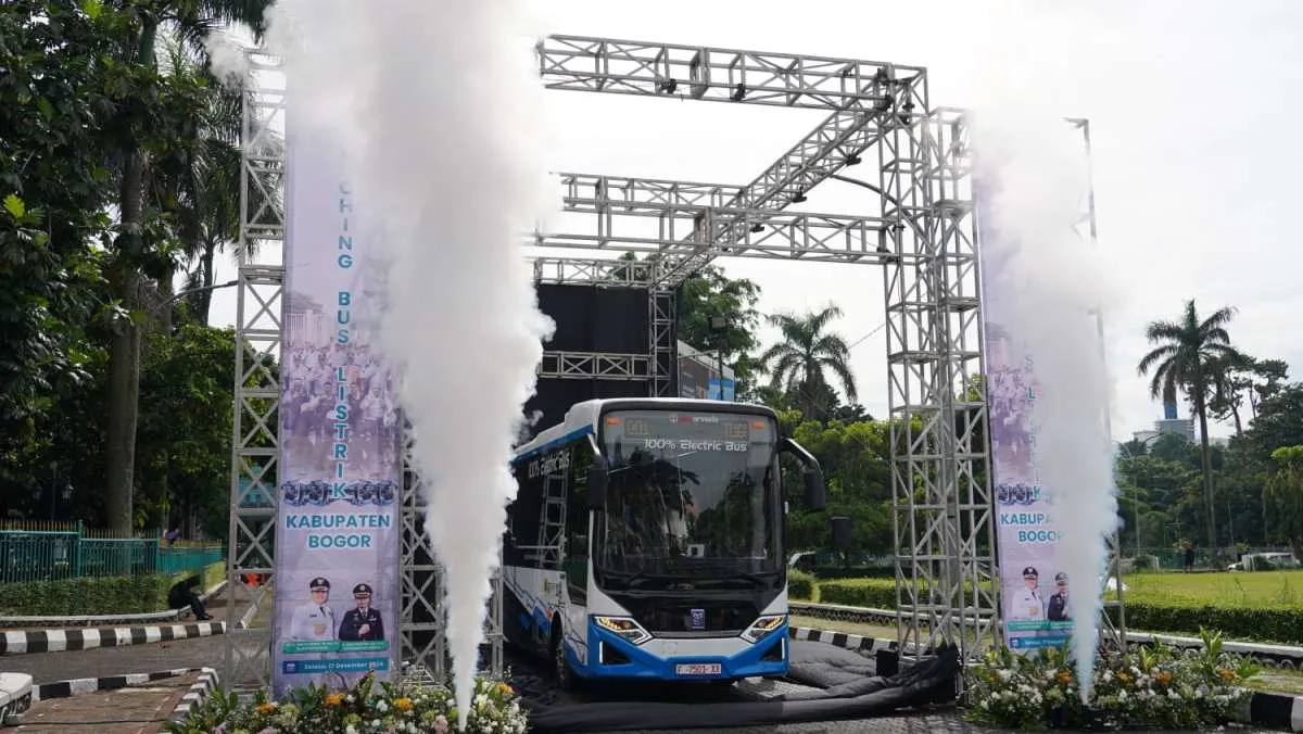 Pemkab Bogor Luncurkan Bus Listrik Gratis Rute Sentul - Bojonggede