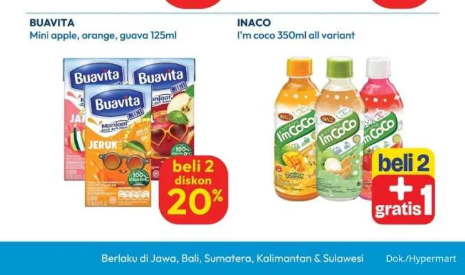 Promo Hypermart 16-22 Oktober 2025, Beli 2 Gratis 1 Teh Celup-Nata De Coco Drink