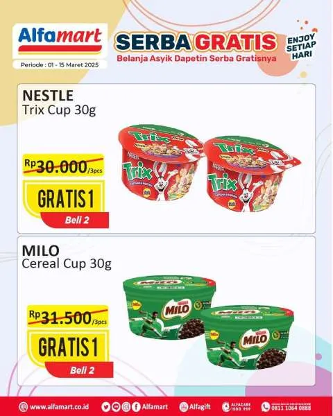 Promo Alfamart Serba Gratis Periode 1-15 Maret 2025