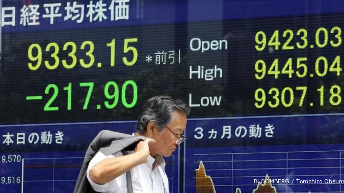 Euro menyebabkan bursa Jepang tak bergairah