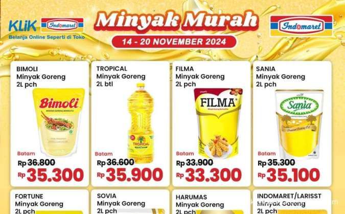 Promo Minyak Goreng di Alfamart, Indomaret & Superindo Weekday, Banyak Potongan Harga