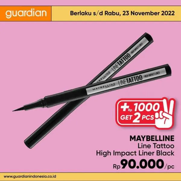 Promo Guardian +1000 Get 2 Pcs Periode 17-23 November 2022