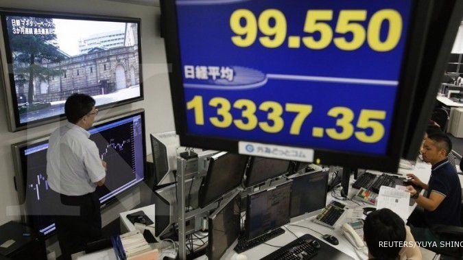 Yen keok, bursa Jepang kembali melaju
