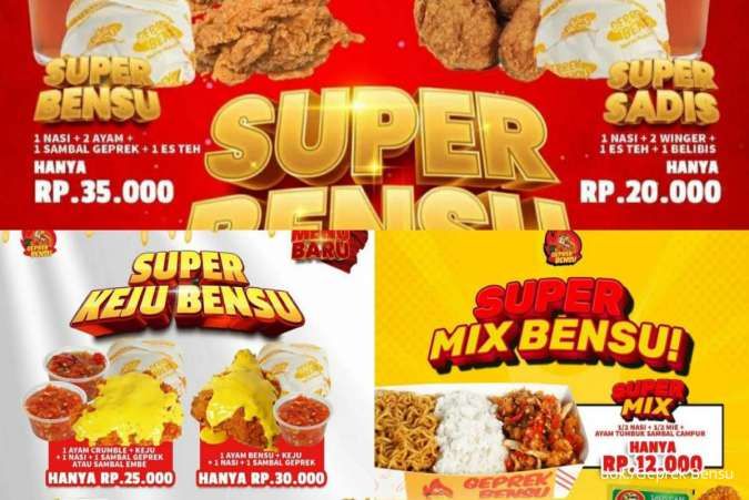 Promo Geprek Bensu 2023: Paket Super Bensu hingga Super Mix Bensu Mulai Rp 12.000