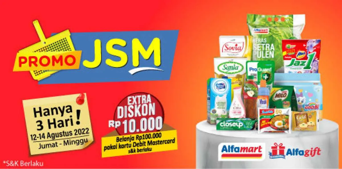 Promo JSM Alfamart Hanya 3 Hari hingga 14 Agustus 2022, Belanja Hemat di Akhir Pekan