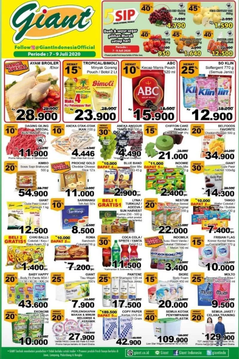 Ini dia promo Giant periode 7 – 9 Juli 2020