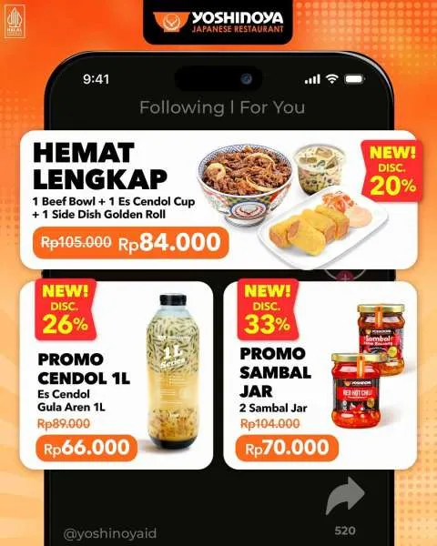 Promo Yoshinoya Hemat Lengkap