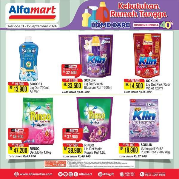 Promo Alfamart 1-15 September 2024 Spesial Home Care