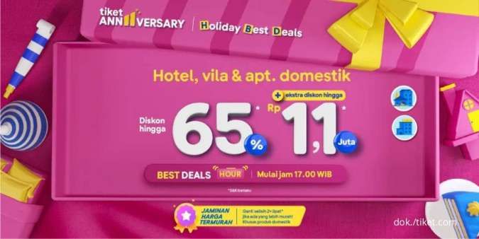 Dapatkan Promo Tiket.com dengan Diskon Hotel, Villa, & Apartemen hingga 65% 