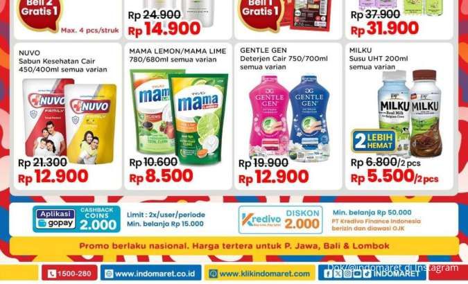 Promo Indomaret Weekend 1-3 November 2024, Potongan Harga Mama Lemon dan Gentle Gen