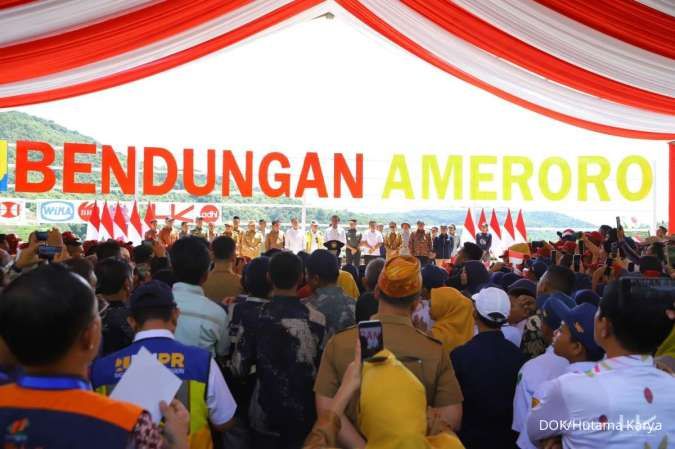 Diresmikan Presiden Jokowi, Hutama Karya rampungkan proyek Bendungan Ameroro