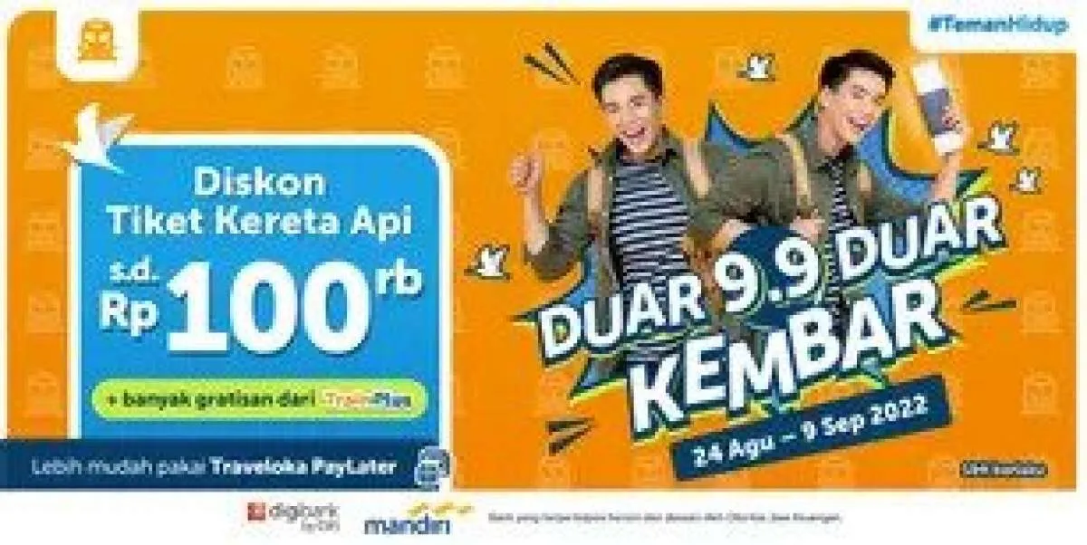 Nikmati Promo Traveloka 9.9 Kembar, Diskon Tiket Kereta Api hingga Rp 100.0000