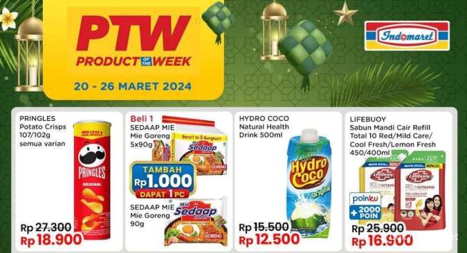 Promo PTW Indomaret 20-26 Maret 2024, Ada Beli 1 Gratis 1 untuk Pembelian Kurma