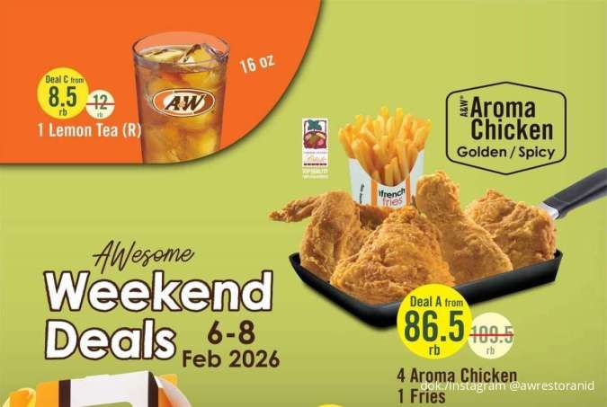 Makan Hemat Keluarga: Promo Paket A&W Weekend Deals 3 Hari Bikin Dompet Aman