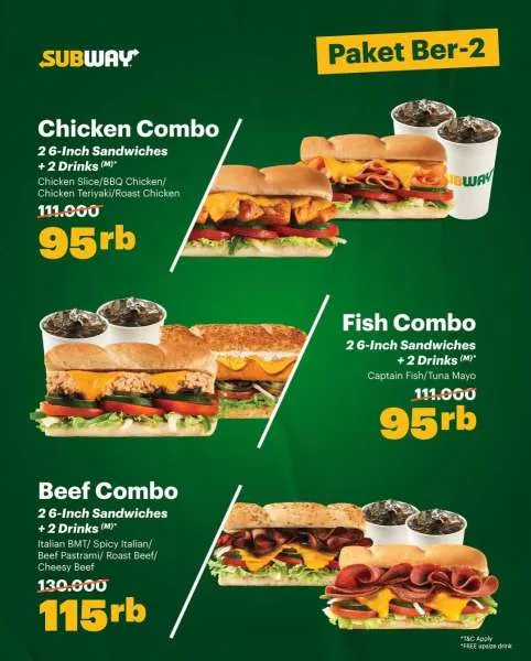 Promo Subway Paket Berdua