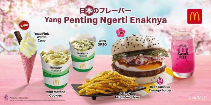 Prom Menu Baru Taste of Japan McDonald’s, Ada Es Krim Rasa Matcha hingga Yuzu Pink