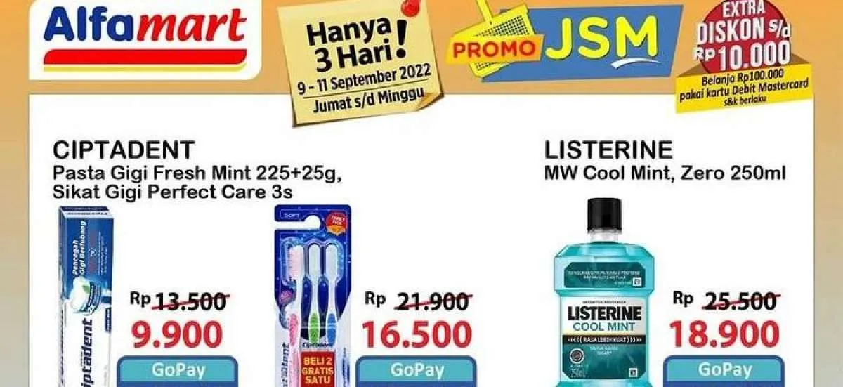 Promo JSM Alfamart hingga 11 September 2022, Ekstra Diskon Sampai Rp 10.000